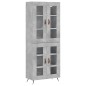 Highboard Betongrau 69,5x34x180 cm Holzwerkstoff Highboard Betongrau 69,5x34x180 cm Holzwerkstoff