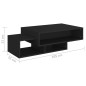 vidaXL Couchtisch Schwarz 105x55x32 cm Holzwerkstoff vidaXL Couchtisch Schwarz 105x55x32 cm Holzwerkstoff