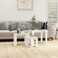 vidaXL Satztische 3-tlg. Weiß Holzwerkstoff vidaXL Satztische 3-tlg. Weiß Holzwerkstoff