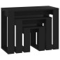 vidaXL Satztische 3-tlg. Schwarz Holzwerkstoff vidaXL Satztische 3-tlg. Schwarz Holzwerkstoff