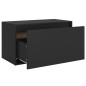vidaXL Flurbank 80x40x45 cm Schwarz Holzwerkstoff vidaXL Flurbank 80x40x45 cm Schwarz Holzwerkstoff