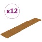 Wandpaneele 12 Stk. Braun 90x15 cm Samt 1,62 m²