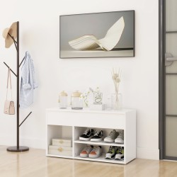 vidaXL Schuhbank Weiß 80x30x45 cm Holzwerkstoff
