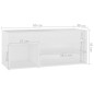 vidaXL Schuhbank Weiß 80x30x45 cm Holzwerkstoff vidaXL Schuhbank Weiß 80x30x45 cm Holzwerkstoff