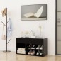 vidaXL Schuhbank Schwarz 80x30x45 cm Holzwerkstoff vidaXL Schuhbank Schwarz 80x30x45 cm Holzwerkstoff