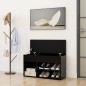 vidaXL Schuhbank Schwarz 80x30x45 cm Holzwerkstoff vidaXL Schuhbank Schwarz 80x30x45 cm Holzwerkstoff