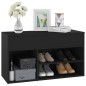 vidaXL Schuhbank Schwarz 80x30x45 cm Holzwerkstoff vidaXL Schuhbank Schwarz 80x30x45 cm Holzwerkstoff