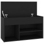 vidaXL Schuhbank Schwarz 80x30x45 cm Holzwerkstoff vidaXL Schuhbank Schwarz 80x30x45 cm Holzwerkstoff