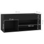 vidaXL Schuhbank Schwarz 80x30x45 cm Holzwerkstoff vidaXL Schuhbank Schwarz 80x30x45 cm Holzwerkstoff