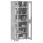 Highboard Betongrau 69,5x34x180 cm Holzwerkstoff Highboard Betongrau 69,5x34x180 cm Holzwerkstoff