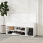 vidaXL Schuhbank Weiß 105x30x45 cm Holzwerkstoff vidaXL Schuhbank Weiß 105x30x45 cm Holzwerkstoff