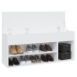 vidaXL Schuhbank Weiß 105x30x45 cm Holzwerkstoff vidaXL Schuhbank Weiß 105x30x45 cm Holzwerkstoff