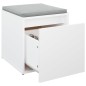 vidaXL Schubladenbox Weiß 40,5x40x40 cm Holzwerkstoff vidaXL Schubladenbox Weiß 40,5x40x40 cm Holzwerkstoff