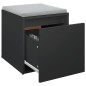 vidaXL Schubladenbox Schwarz 40,5x40x40 cm Holzwerkstoff vidaXL Schubladenbox Schwarz 40,5x40x40 cm Holzwerkstoff