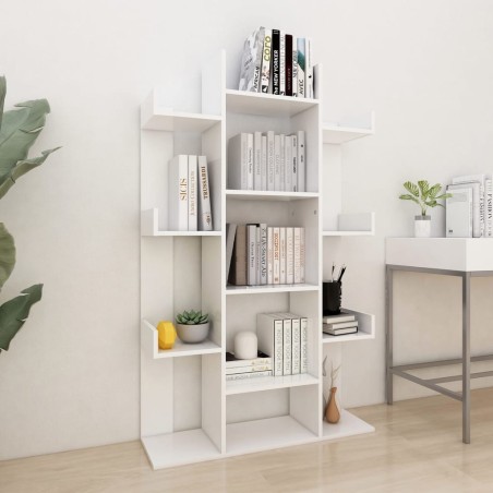 vidaXL Bücherregal Weiß 86x25,5x140 cm Holzwerkstoff