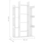 vidaXL Bücherregal Weiß 86x25,5x140 cm Holzwerkstoff vidaXL Bücherregal Weiß 86x25,5x140 cm Holzwerkstoff