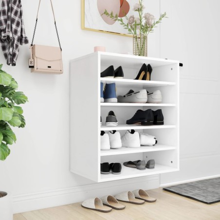 vidaXL Schuhschrank Weiß 60x35x70 cm Holzwerkstoff