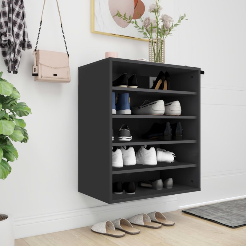 vidaXL Schuhschrank Schwarz 60x35x70 cm Holzwerkstoff vidaXL Schuhschrank Schwarz 60x35x70 cm Holzwerkstoff