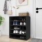 vidaXL Schuhschrank Schwarz 60x35x70 cm Holzwerkstoff vidaXL Schuhschrank Schwarz 60x35x70 cm Holzwerkstoff