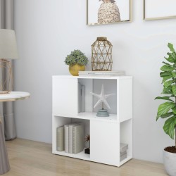 vvidaXL Bücherregal Weiß 60x24x63 cm Holzwerkstoff