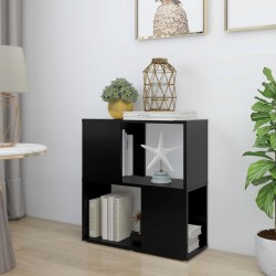 vidaXL Bücherregal Schwarz 60x24x63 cm Holzwerkstoff