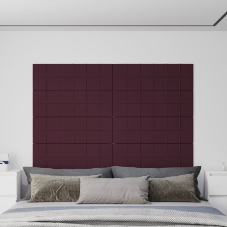 Wandpaneele 12 Stk. Lila 90x30 cm Stoff 3,24 m²