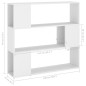 vidaXL Bücherregal Raumteiler Weiß 100x24x94 cm vidaXL Bücherregal Raumteiler Weiß 100x24x94 cm