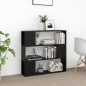 vidaXL Bücherregal Raumteiler Schwarz 100x24x94 cm vidaXL Bücherregal Raumteiler Schwarz 100x24x94 cm