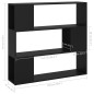 vidaXL Bücherregal Raumteiler Schwarz 100x24x94 cm vidaXL Bücherregal Raumteiler Schwarz 100x24x94 cm