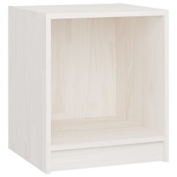 vidaXL Nachttisch Weiß 35,5x33,5x41,5 cm Massivholz Kiefer