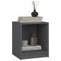vidaXL Nachttisch Grau 35,5x33,5x41,5 cm Massivholz Kiefer vidaXL Nachttisch Grau 35,5x33,5x41,5 cm Massivholz Kiefer