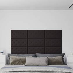 vidaXL Wandpaneele 12 Stk. Schwarz 60x30 cm Kunstleder 2,16 m²