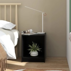 vidaXL Nachttisch Schwarz 35,5x33,5x41,5 cm Massivholz Kiefer