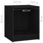vidaXL Nachttisch Schwarz 35,5x33,5x41,5 cm Massivholz Kiefer vidaXL Nachttisch Schwarz 35,5x33,5x41,5 cm Massivholz Kiefer