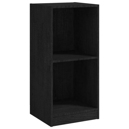 vidaXL Beistellschrank Schwarz 35,5x33,5x76 cm Massivholz Kiefer