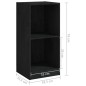 vidaXL Beistellschrank Schwarz 35,5x33,5x76 cm Massivholz Kiefer vidaXL Beistellschrank Schwarz 35,5x33,5x76 cm Massivholz Kiefer