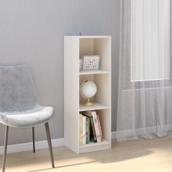 vidaXL Bücherregal/Raumteiler Weiß 36x33x110 cm Massivholz Kiefer