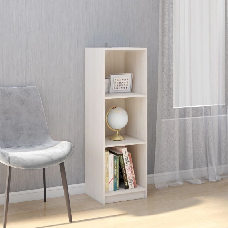 vidaXL Bücherregal/Raumteiler Weiß 36x33x110 cm Massivholz Kiefer vidaXL Bücherregal/Raumteiler Weiß 36x33x110 cm Massivholz Kiefer