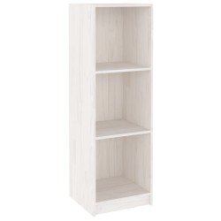 vidaXL Bücherregal/Raumteiler Weiß 36x33x110 cm Massivholz Kiefer