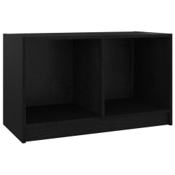 vidaXL TV-Schrank Schwarz 70x33x42 cm Massivholz Kiefer