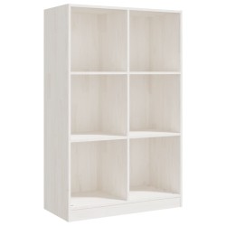 vidaXL Bücherregal Weiß 70x33x110 cm Massivholz Kiefer