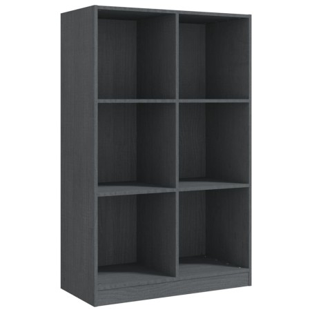 vidaXL Bücherregal Grau 70x33x110 cm Massivholz Kiefer