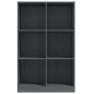 vidaXL Bücherregal Grau 70x33x110 cm Massivholz Kiefer vidaXL Bücherregal Grau 70x33x110 cm Massivholz Kiefer