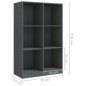 vidaXL Bücherregal Grau 70x33x110 cm Massivholz Kiefer vidaXL Bücherregal Grau 70x33x110 cm Massivholz Kiefer