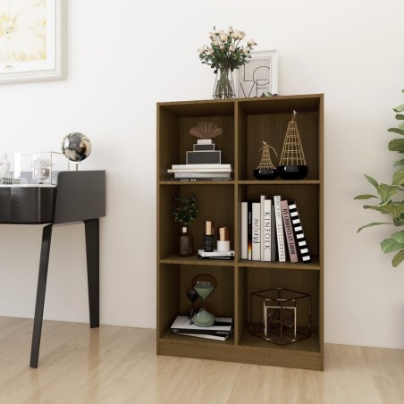 vidaXL Bücherregal Honigbraun 70x33x110 cm Massivholz Kiefer