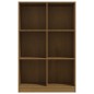 vidaXL Bücherregal Honigbraun 70x33x110 cm Massivholz Kiefer vidaXL Bücherregal Honigbraun 70x33x110 cm Massivholz Kiefer