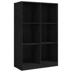 vidaXL Bücherregal Schwarz 70x33x110 cm Massivholz Kiefer