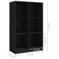 vidaXL Bücherregal Schwarz 70x33x110 cm Massivholz Kiefer vidaXL Bücherregal Schwarz 70x33x110 cm Massivholz Kiefer