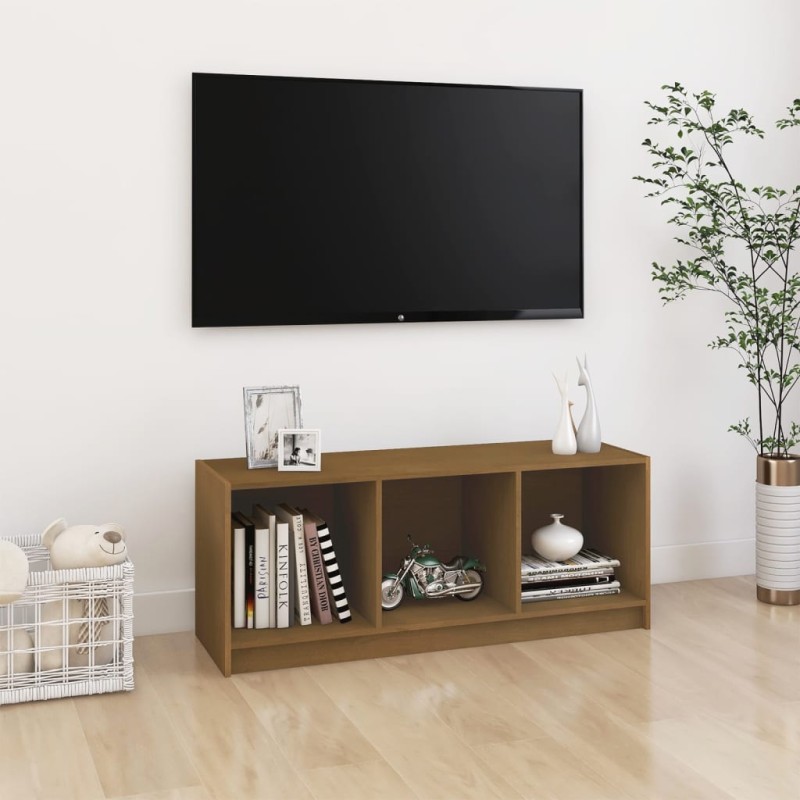 vidaXL TV-Schrank Honigbraun 104x33x41 cm Massivholz Kiefer vidaXL TV-Schrank Honigbraun 104x33x41 cm Massivholz Kiefer