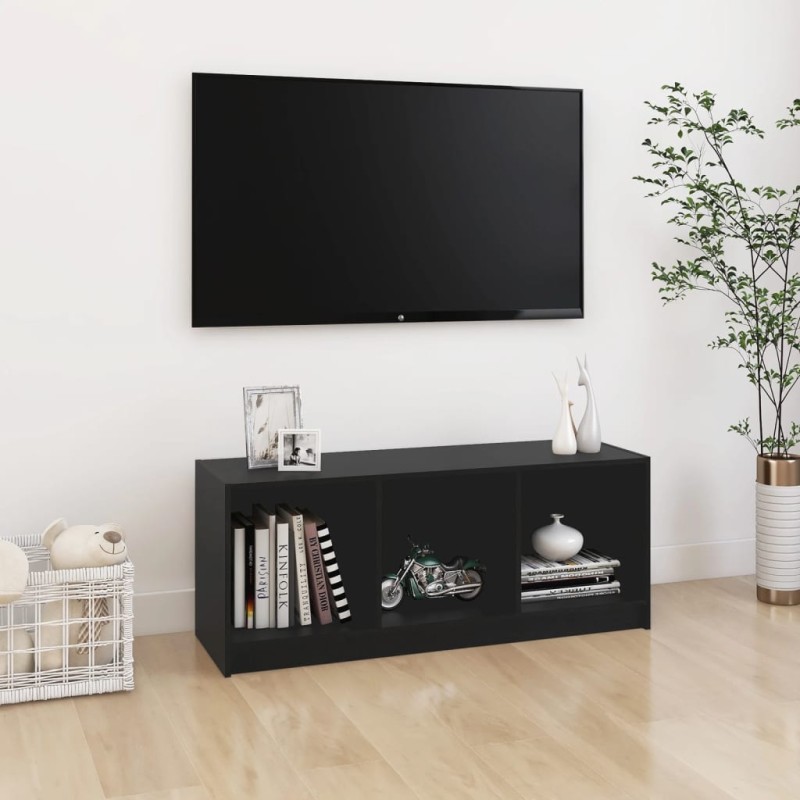 vidaXL TV-Schrank Schwarz 104x33x41 cm Massivholz Kiefer vidaXL TV-Schrank Schwarz 104x33x41 cm Massivholz Kiefer